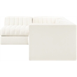 Meridian Furniture Rummi Cream Velvet Performance Fabric 4pc. Modular Sectional