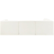 Meridian Furniture Rummi Cream Velvet Performance Fabric 4pc. Modular Sectional