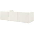 Meridian Furniture Rummi Cream Velvet Performance Fabric 4pc. Modular Sectional
