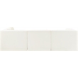 Meridian Furniture Rummi Cream Velvet Performance Fabric 4pc. Modular Sectional