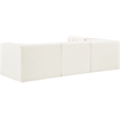 Meridian Furniture Rummi Cream Velvet Performance Fabric 4pc. Modular Sectional