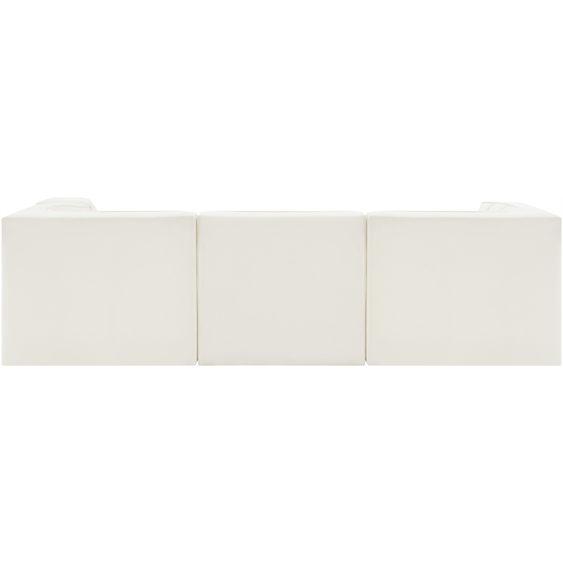 Meridian Furniture Rummi Cream Velvet Performance Fabric 4pc. Modular Sectional