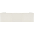 Meridian Furniture Rummi Cream Velvet Performance Fabric 4pc. Modular Sectional