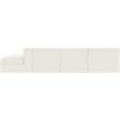 Meridian Furniture Rummi Cream Velvet Performance Fabric 4pc. Modular Sectional