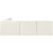 Meridian Furniture Rummi Cream Velvet Performance Fabric 5pc. Modular Sectional