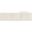 Meridian Furniture Rummi Cream Velvet Performance Fabric 5pc. Modular Sectional