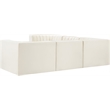Meridian Furniture Rummi Cream Velvet Performance Fabric 5pc. Modular Sectional