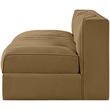 Meridian Furniture Rummi Saddle Velvet Performance Fabric 2pc. Modular Sofa