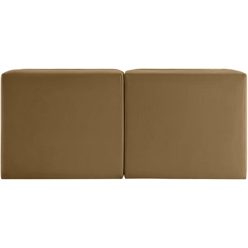 Meridian Furniture Rummi Saddle Velvet Performance Fabric 2pc. Modular Sofa