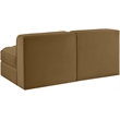 Meridian Furniture Rummi Saddle Velvet Performance Fabric 2pc. Modular Sofa