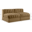Meridian Furniture Rummi Saddle Velvet Performance Fabric 2pc. Modular Sofa