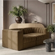 Meridian Furniture Rummi Saddle Velvet Performance Fabric 2pc. Modular Sofa