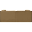 Meridian Furniture Rummi Saddle Velvet Performance Fabric 2pc. Modular Sofa