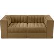 Meridian Furniture Rummi Saddle Velvet Performance Fabric 2pc. Modular Sofa