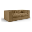 Meridian Furniture Rummi Saddle Velvet Performance Fabric 2pc. Modular Sofa