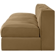 Meridian Furniture Rummi Saddle Velvet Performance Fabric 3pc. Modular Sofa