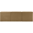 Meridian Furniture Rummi Saddle Velvet Performance Fabric 3pc. Modular Sofa