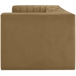 Meridian Furniture Rummi Saddle Velvet Performance Fabric 3pc. Modular Sofa