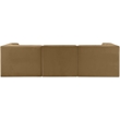 Meridian Furniture Rummi Saddle Velvet Performance Fabric 3pc. Modular Sofa