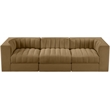 Meridian Furniture Rummi Saddle Velvet Performance Fabric 3pc. Modular Sofa
