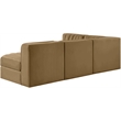 Meridian Furniture Rummi Saddle Velvet Performance Fabric 4pc. Modular Sectional