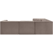 Meridian Furniture Rummi Taupe Velvet Performance Fabric 5pc. Modular Sectional