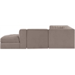 Meridian Furniture Rummi Taupe Velvet Performance Fabric 5pc. Modular Sectional