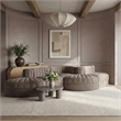 Meridian Furniture Rummi Taupe Velvet Performance Fabric 5pc. Modular Sectional