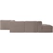 Meridian Furniture Rummi Taupe Velvet Performance Fabric 5pc. Modular Sectional