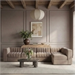 Meridian Furniture Rummi Taupe Velvet Performance Fabric 5pc. Modular Sectional
