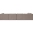 Meridian Furniture Rummi Taupe Velvet Performance Fabric 5pc. Modular Sectional