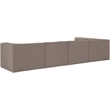 Meridian Furniture Rummi Taupe Velvet Performance Fabric 5pc. Modular Sectional