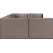 Meridian Furniture Rummi Taupe Velvet Performance Fabric 6pc. Modular Sectional