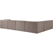 Meridian Furniture Rummi Taupe Velvet Performance Fabric 6pc. Modular Sectional