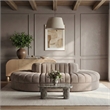 Meridian Furniture Rummi Taupe Velvet Performance Fabric 6pc. Modular Sectional