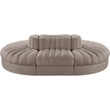 Meridian Furniture Rummi Taupe Velvet Performance Fabric 6pc. Modular Sectional