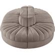 Meridian Furniture Rummi Taupe Velvet Performance Fabric 6pc. Modular Sectional