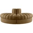 Meridian Furniture Rummi Saddle Velvet Performance Fabric 2pc. Modular Loveseat