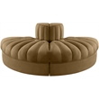 Meridian Furniture Rummi Saddle Velvet Performance Fabric 2pc. Modular Loveseat