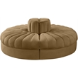 Meridian Furniture Rummi Saddle Velvet Performance Fabric 4pc. Modular Sofa