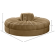 Meridian Furniture Rummi Saddle Velvet Performance Fabric 4pc. Modular Sofa
