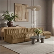 Meridian Furniture Rummi Saddle Velvet Performance Fabric 4pc. Modular Sofa