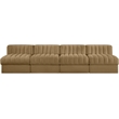Meridian Furniture Rummi Saddle Velvet Performance Fabric 4pc. Modular Sofa