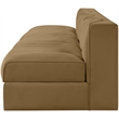 Meridian Furniture Rummi Saddle Velvet Performance Fabric 4pc. Modular Sofa