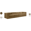 Meridian Furniture Rummi Saddle Velvet Performance Fabric 4pc. Modular Sofa