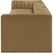 Meridian Furniture Rummi Saddle Velvet Performance Fabric 4pc. Modular Sofa