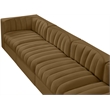 Meridian Furniture Rummi Saddle Velvet Performance Fabric 4pc. Modular Sofa