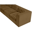Meridian Furniture Rummi Saddle Velvet Performance Fabric 4pc. Modular Sofa