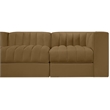 Meridian Furniture Rummi Saddle Velvet Performance Fabric 5pc. Modular Sofa