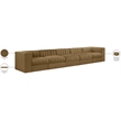 Meridian Furniture Rummi Saddle Velvet Performance Fabric 5pc. Modular Sofa